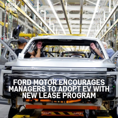 Ford Motor is launching a new program to encourage the use of electric cars (EVs) among its managers.