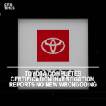 Toyota Motor reported that it had discovered no new instances of misconduct in its automobile models' certification applications.