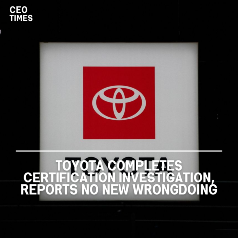 Toyota Motor reported that it had discovered no new instances of misconduct in its automobile models' certification applications.