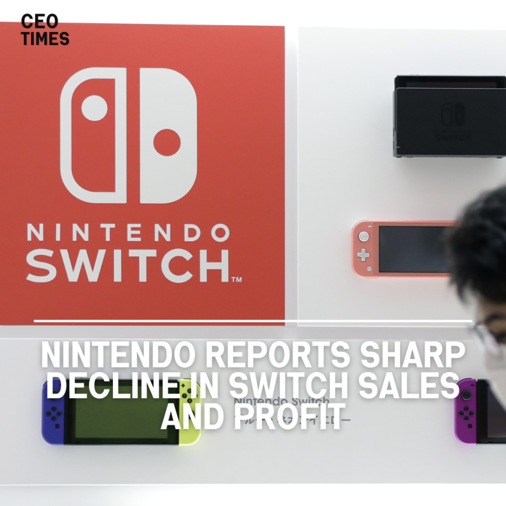 Nintendo revealed that sales of its aging Switch platform virtually half in the April-June first quarter, resulting in a large earnings drop.