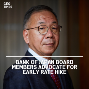 At least two of the Bank of Japan nine board members urged for an early interest rate increase during a policy meeting in June.