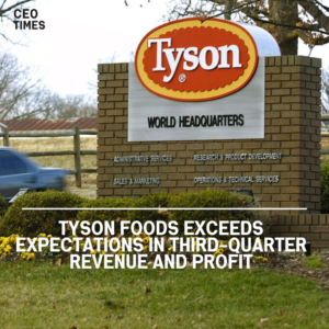 Tyson Foods reported higher-than-expected third-quarter revenue and earnings on Monday, indicating a comeback in demand.