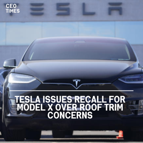 Tesla is recalling 9,136 Model X SUVs owing to safety issues with the top trim.