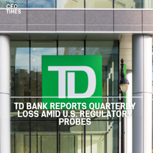 TD Bank reported a quarterly loss due to a hefty provision set aside for fines associated with U.S. regulatory probes.