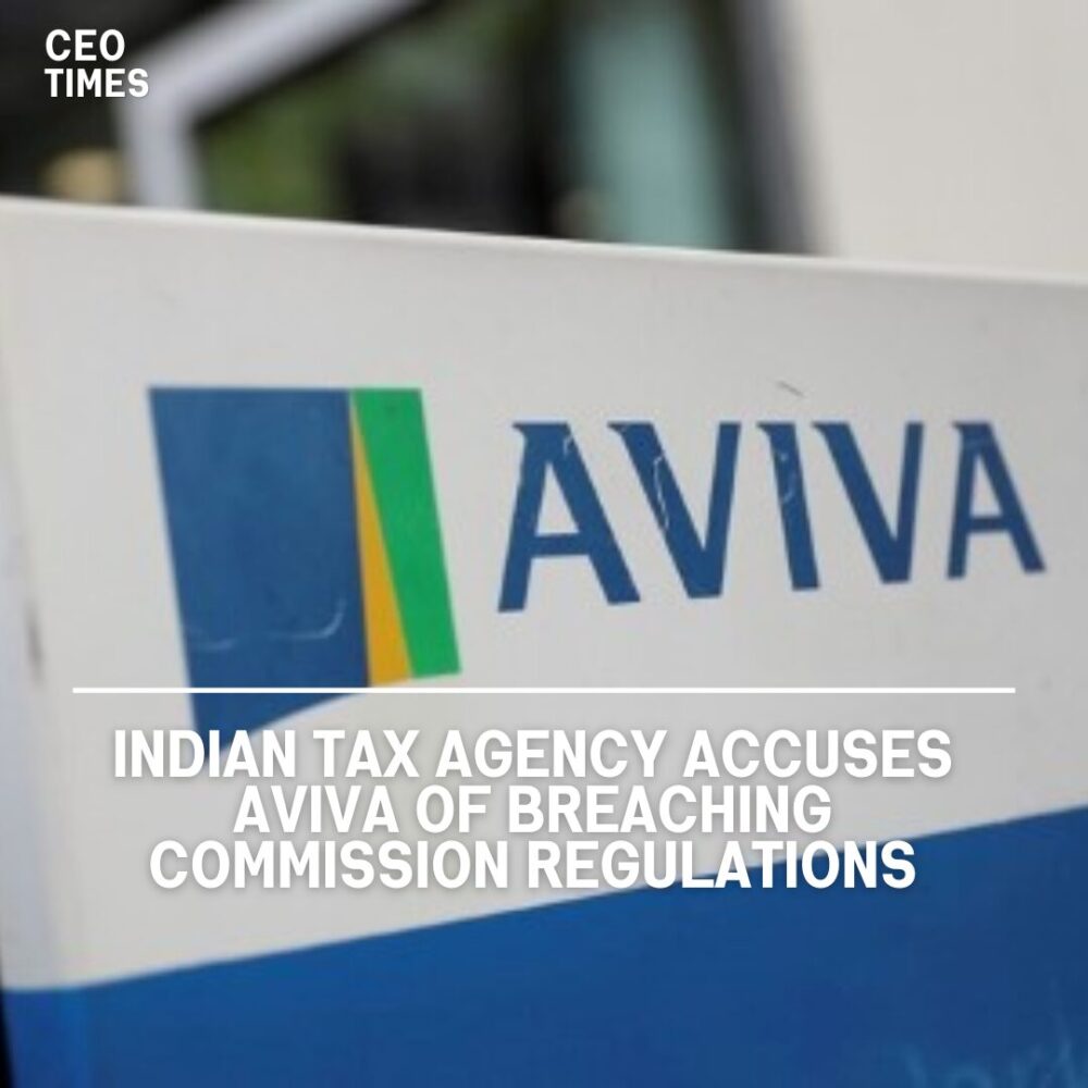 Aviva Plc has been accused by an Indian tax office of breaking local restrictions that limit fees paid to sales agents.