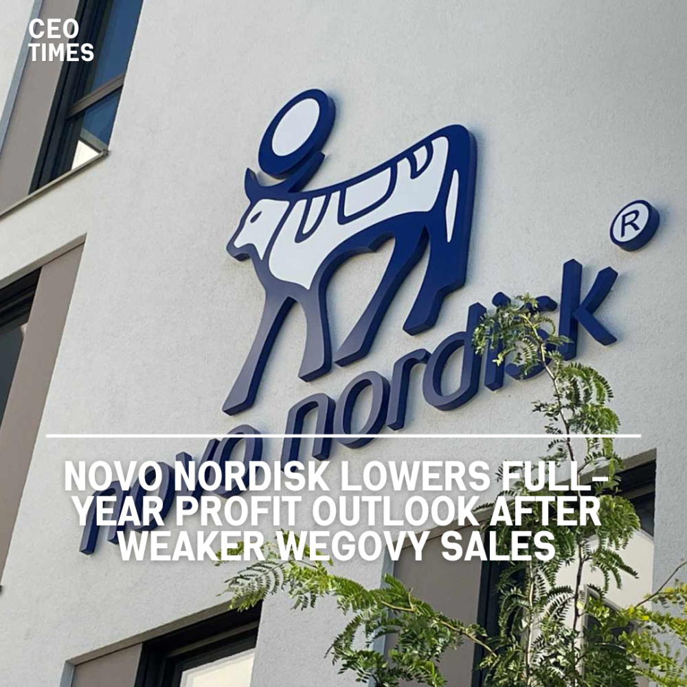 Novo Nordisk indicated that it is lowering its full-year earnings projection due to Wegovy's lower-than-expected quarterly sales.