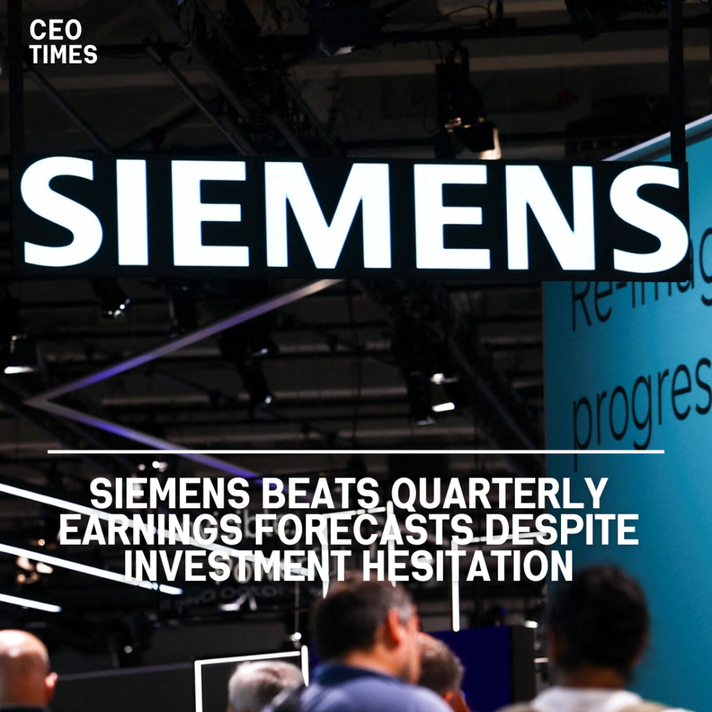 Siemens announced a large increase in its quarterly earnings, driven by robust demand for electric infrastructure.