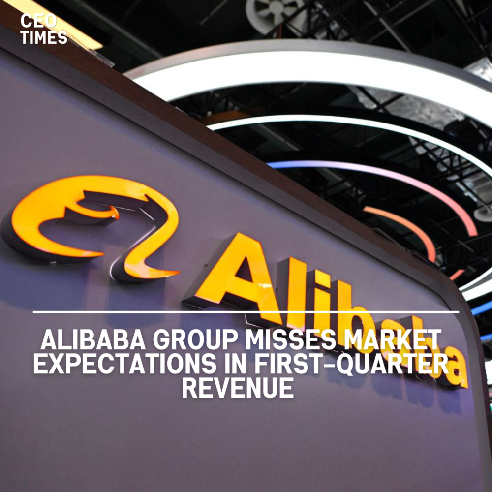 Alibaba Group Holding's first-quarter revenue fell short of market estimates due to issues with domestic e-commerce sales.