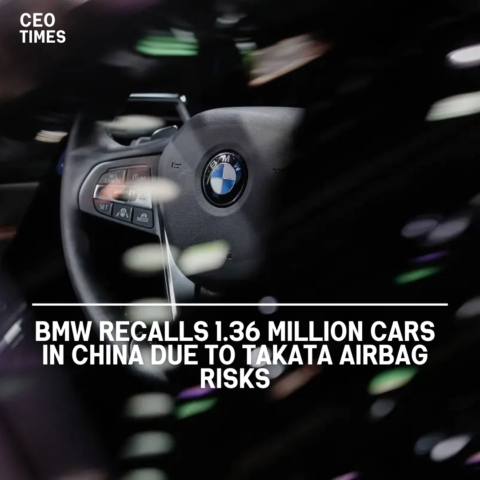 BMW and its joint venture are recalling a total of 1.36 million vehicles in China owing to suspected Takata airbag issues.